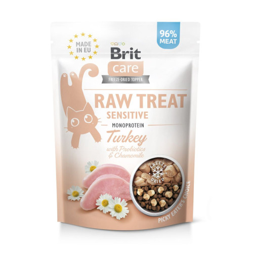 Лакомства Brit Raw Treat Freeze-dried Sensitive д/котов с чувствительным пищеварением индейка 40 г