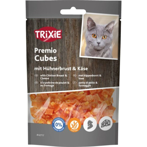 Лакомства Trixie Premio Cheese Chicken Cubes для кошек кубики с курицей и сыром 50 г