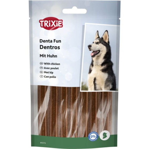 Лакомства Trixie Denta Fun Dentros with poultry для собак жевательные палочки с мясом птиц 180 г 7 шт