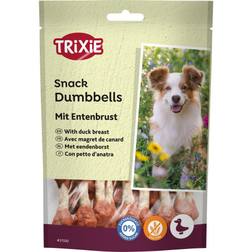 Лакомства Trixie Dumbbells with Duck Breast для собак косточка с уткой 80 г