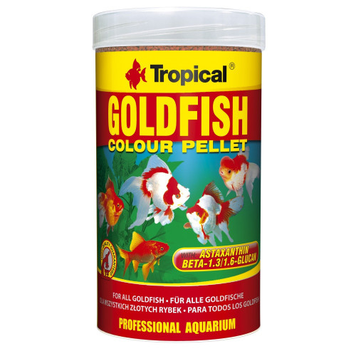Корм Tropical Goldfish Color Pellet для золотых рыбок гранулы 90 г/ 250 мл