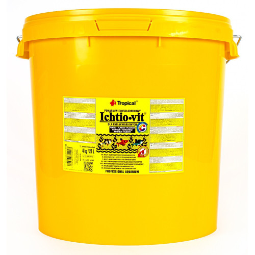 Корм Tropical Ichtio-Vit для всіх акваріумних риб пластівці 21 л/ 4 кг