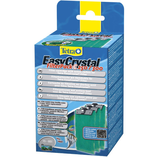 Вкладиш Tetra фільтруючий Filter Pack 250/300 C для внутрішнього фільтра Tetra Easy Crystal 250/300 з активованим...