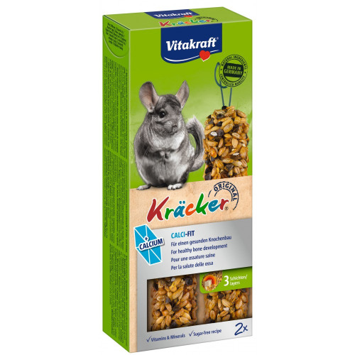 Лакомство Vitakraft Kracker Original Calci Fit крекер для декоративных грызунов и шиншилл с кальцием 2 шт/уп