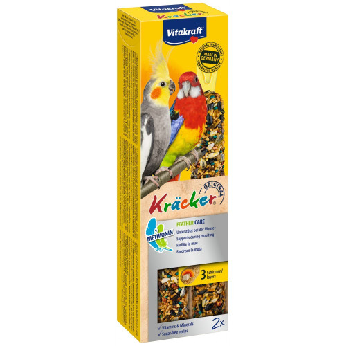 Лакомство Vitakraft Kracker Original Feather Care крекер для средних попугаев и ара в период линьки 2 шт/уп