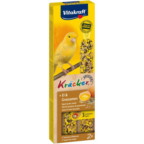 Лакомства Vitakraft Kracker Original Feather Care крекер для канареек во время линьки с яйцом 60 г / 2 шт