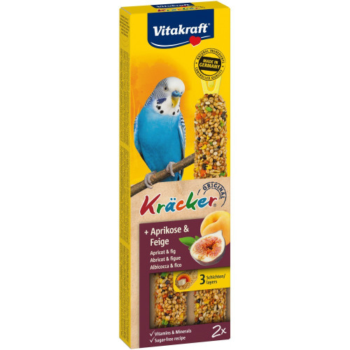 Лакомство Vitakraft Kracker Original Apricot&Fig крекер для декоративных попугаев с фруктами 2 шт/уп