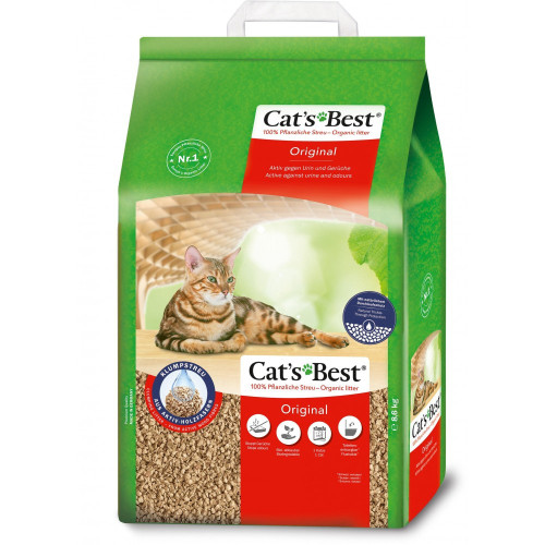 Наполнитель Cat’s Best для кошачьего туалета Original древесный 20 л / 8,6 кг