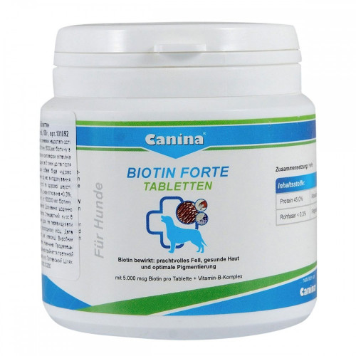 Витаминный комплекс Canina Biotin Forte Tabletten для собак Биотин интенсивный курс для шерсти 100 г 30 табл.