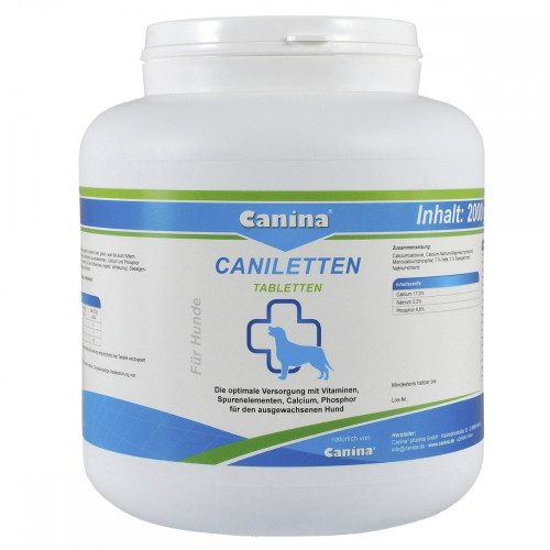 Витаминно-минеральный комплекс Canina Caniletten для взрослых собак 2 кг 1000 табл.