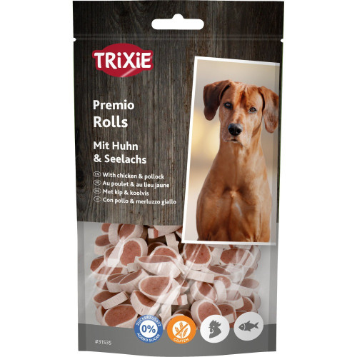 Лакомство Trixie Premio Fish Chicken Rolls для собак роллы с курицей и лососем 75 г