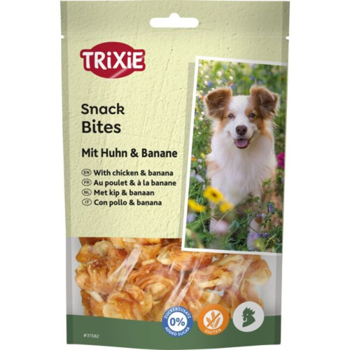 Лакомства Trixie Bites with Chicken & Banana для собак с курицей и бананом 100 г