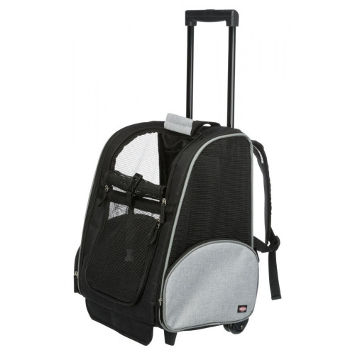 Сумка-рюкзак Trixie для собак Trolley до 8кг из полиэстера черная/серая 32х45х25 см