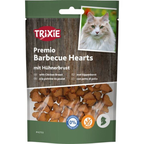 Лакомства Trixie Premio Barbecue Hearts with Chicken Breast для кошек сердечка с курицей 50 г