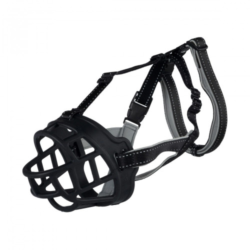 Намордник Trixie Muzzle Flex для собак черный силикон M-L 27 см