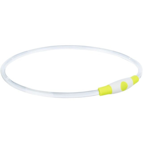 Нашийник Trixie Flash Light Ring USB для собак мигаючий силіконовий зелений розмір S–M 35 см/8 мм