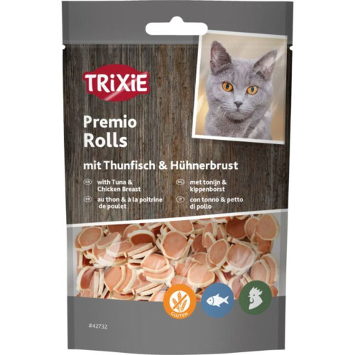 Лакомство Trixie Premio Tuna Rolls для кошек кусочки с тунцем и курицей 50 г