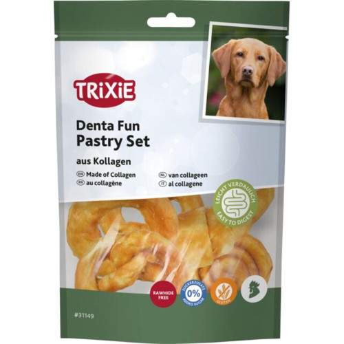Ласощі Trixie Denta Fun pastry set, collagen д/собак набір з куркою 100 g