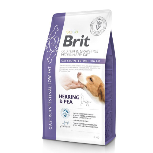 Корм сухий Brit VetDiet Dog Gastrointestinal-Low fat для собак при проблемах з травленням з обмеженим вмістом жиру з...