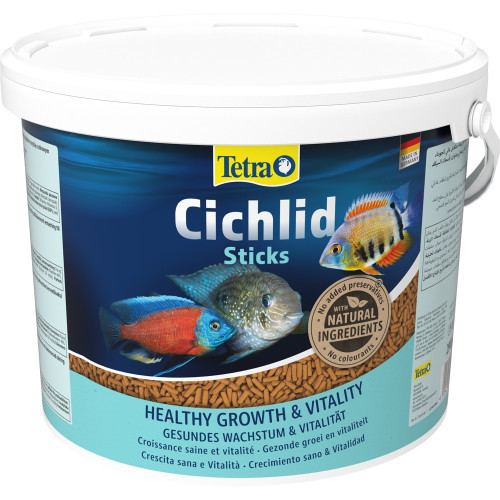 Корм Tetra Cichlid Sticks для рыбок цихлид палочки 10 л/ 2,9 кг