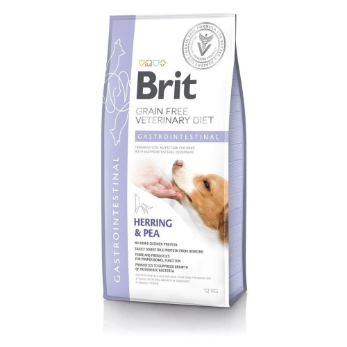 Корм сухий Brit Grain Free VetDiet Dog Gastrointestinal для дорослих собак з порушенням травлення з оселедцем...