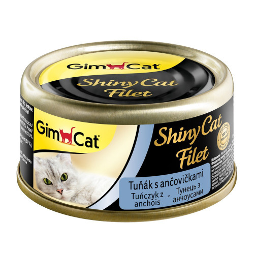 Корм влажный GimCat Shiny Cat Filet для котов с тунцом и анчоусом 70 г