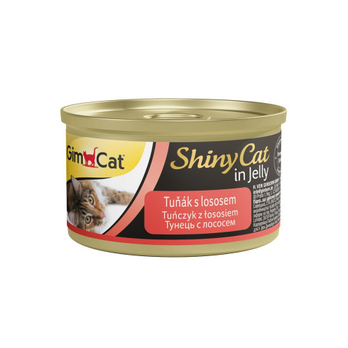 Корм влажный GimCat Shiny Cat для котов с тунцом и лососем в желе 70 г
