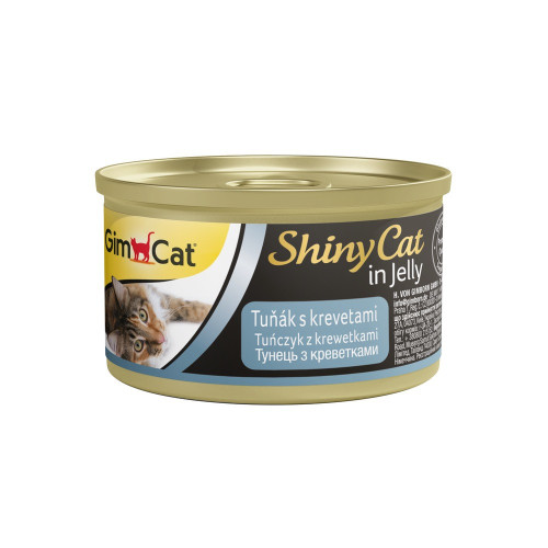 Корм влажный GimCat Shiny Cat для котов с тунцом и креветками в желе 70 г