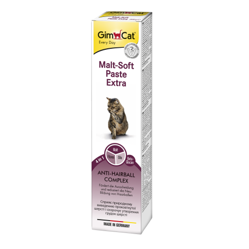 Паста GimCat Every Day Malt-Soft Paste Extra для котів для виведення шерсті зі шлунку 200 г