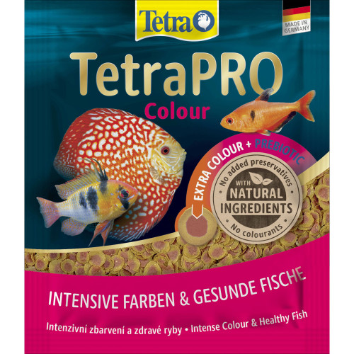 Корм сухой Tetra PRO Colour Multi-Crisps для аквариумных рыб для яркой окраски чипсы 12 г