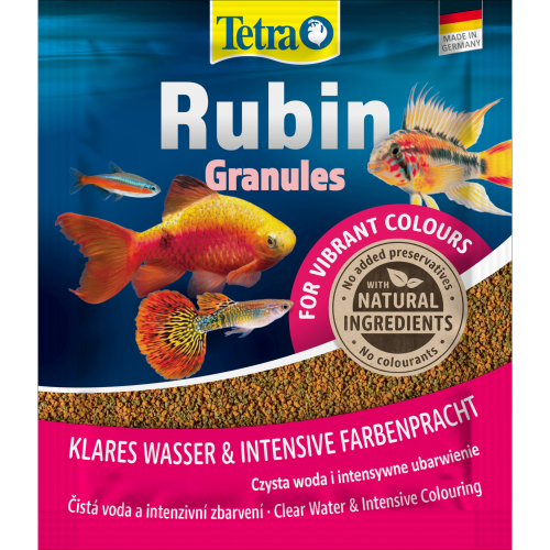 Корм сухой Tetra Rubin Granules для аквариумных рыб для яркости окраски в гранулах 15 г