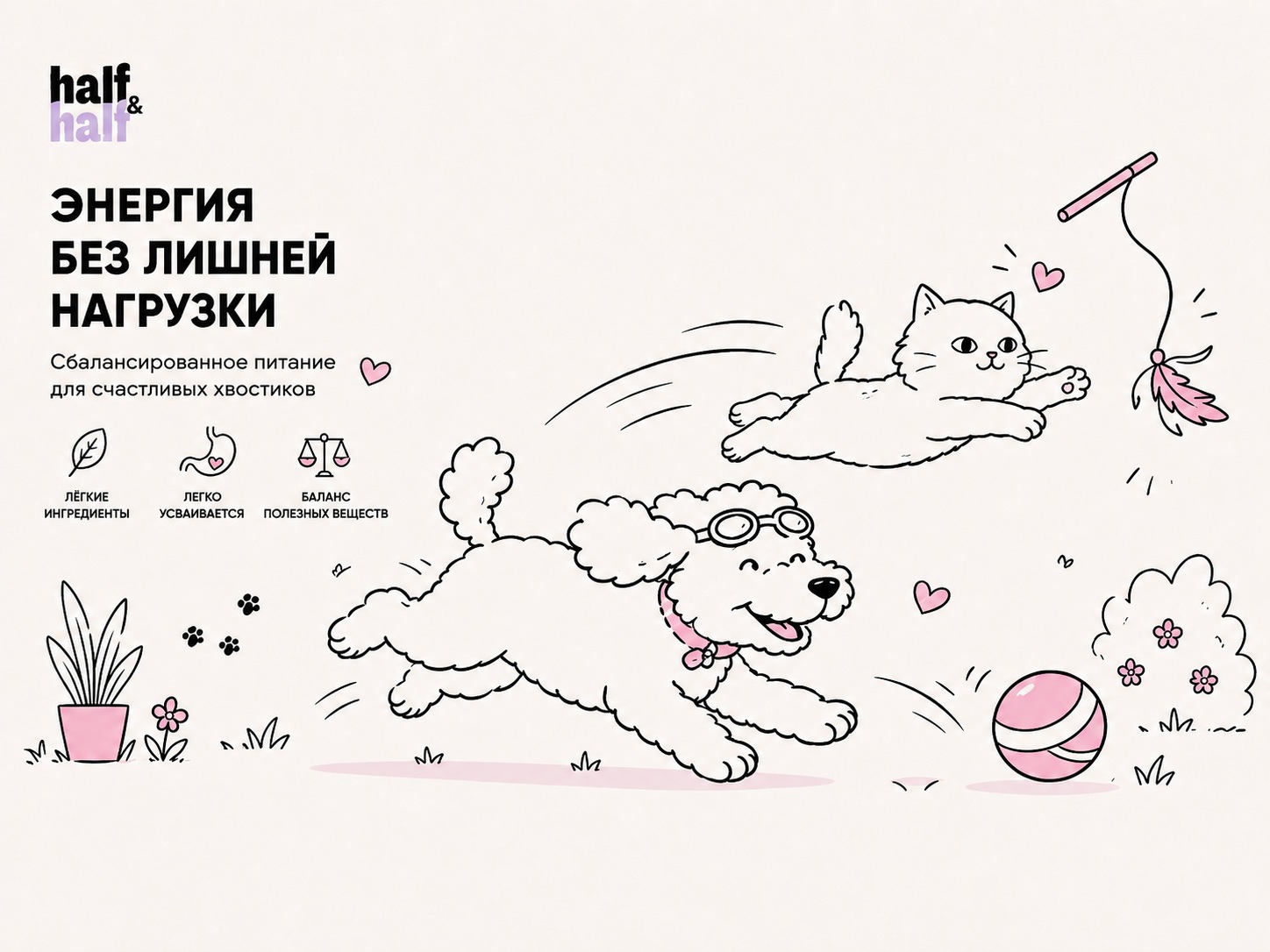 Умеренная калорийность без лишнего веса Half&Half — баланс жиров и нутриентов